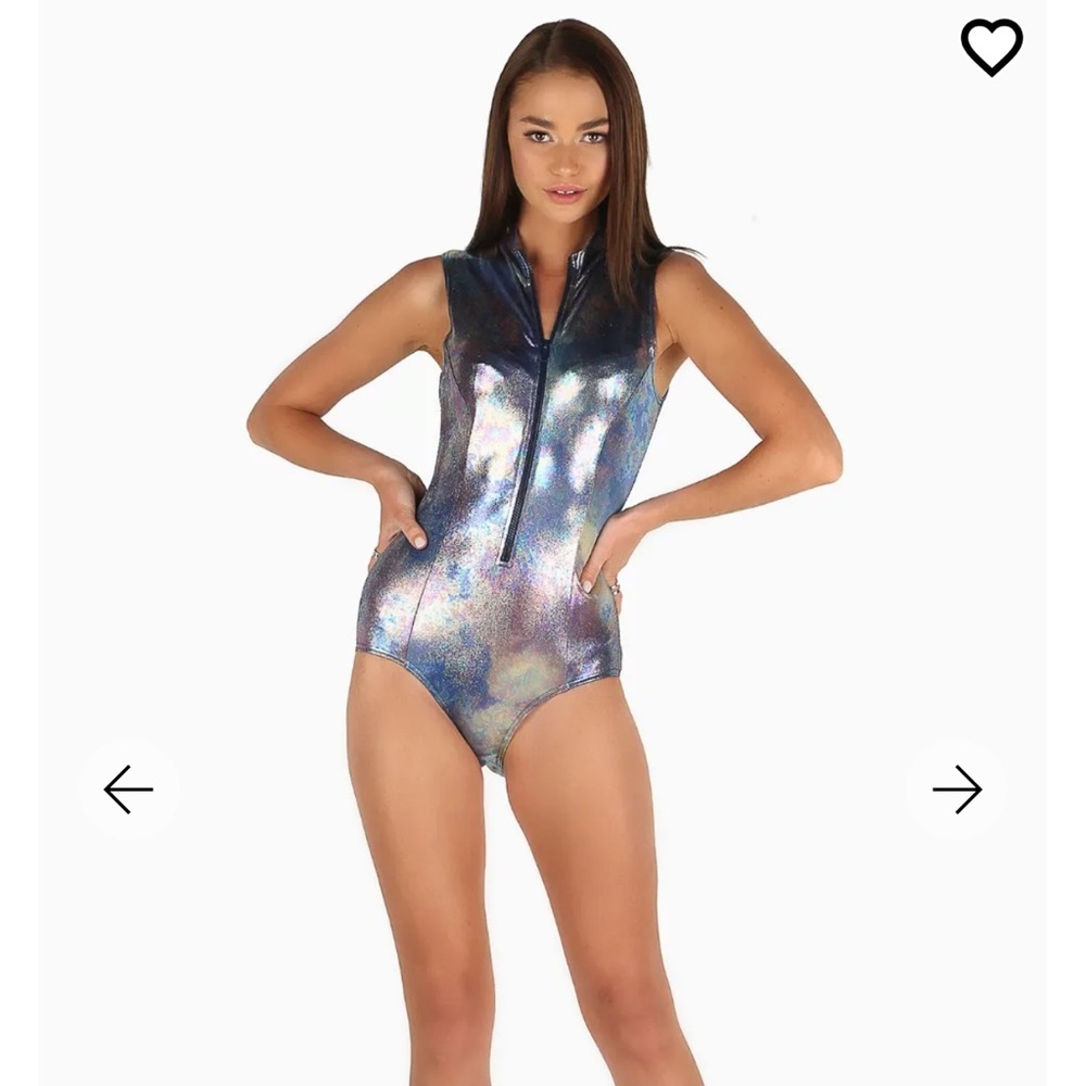 MOTOR OIL ZIP BODYSUIT